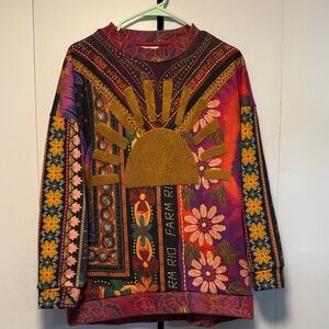 FARM Rio Multicolor Sunburst Top